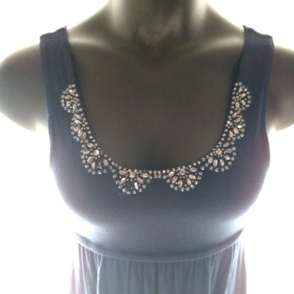 Ann Taylor Jeweled Babydoll Dress EUC โค๏ธ - Picture 4 of 12
